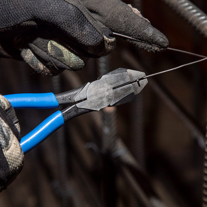 KLEIN TOOLS 9" Heavy-Duty Spring Loaded Square Nose Ironworker's Pliers