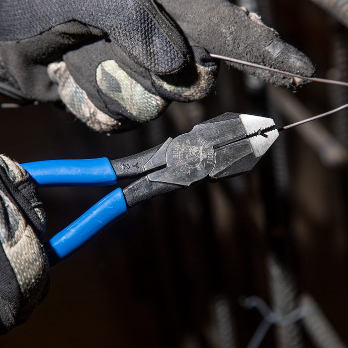 KLEIN TOOLS 9" Heavy-Duty Spring Loaded Square Nose Ironworker's Pliers