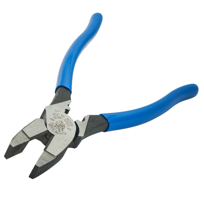 KLEIN TOOLS 9" Heavy-Duty New England Nose High Leverage Crimping Pliers