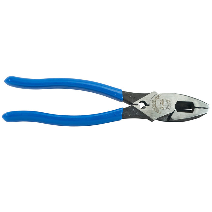 KLEIN TOOLS 9" Heavy-Duty New England Nose High Leverage Crimping Pliers