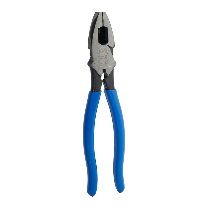 KLEIN TOOLS 9" Heavy-Duty New England Nose High Leverage Side Cutting Bolt Thread-Holding Pliers