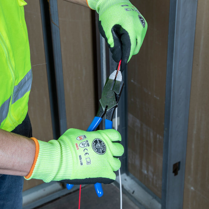 KLEIN TOOLS 9" Heavy-Duty Spring Loaded Square Nose Ironworker's Pliers