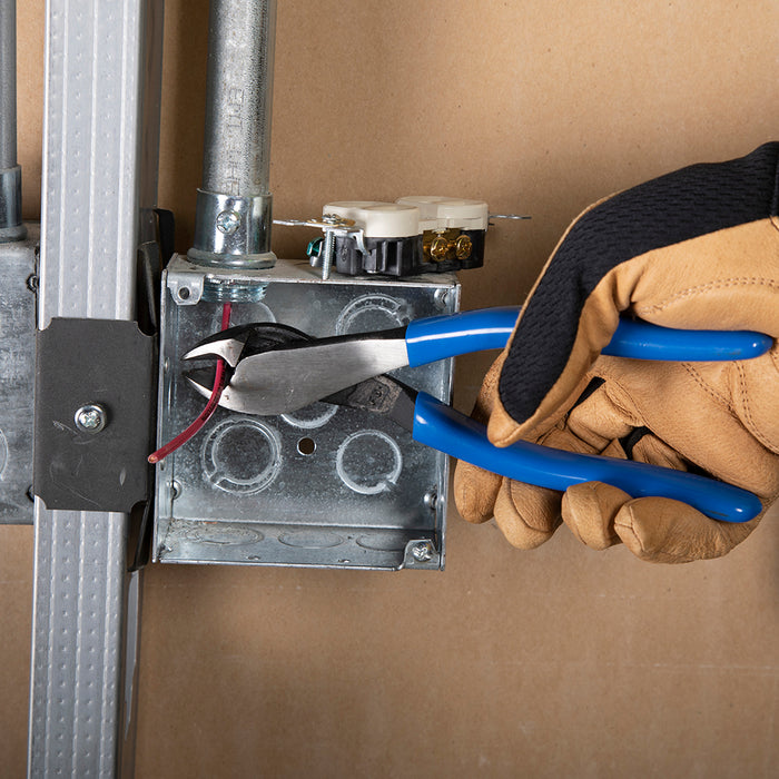 KLEIN TOOLS 8" Heavy-Duty Angled Nose Diagonal Cutting Pliers