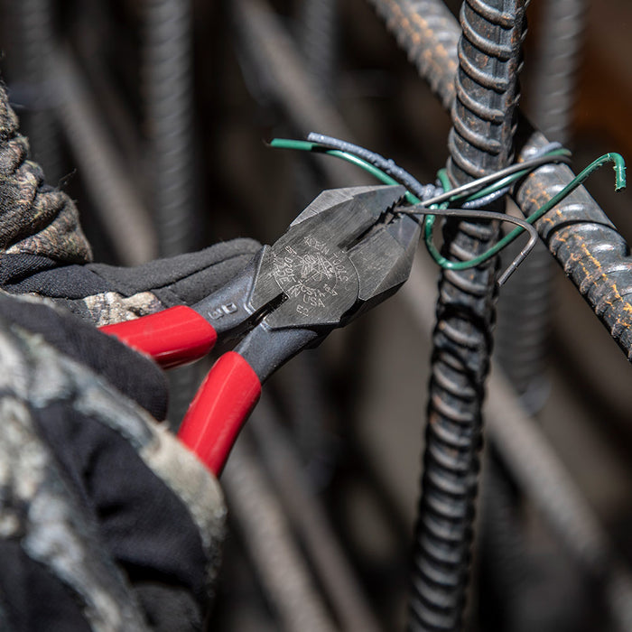 KLEIN TOOLS 9" Spring Loaded Square Nose Ironworker's Pliers w/ Aggressive Knurl