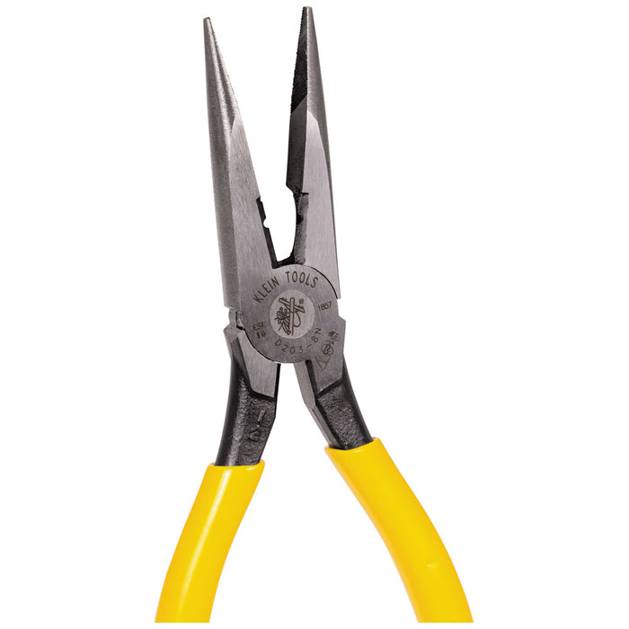 KLEIN TOOLS 8" Long Nose Side Cutting & Stripping Pliers