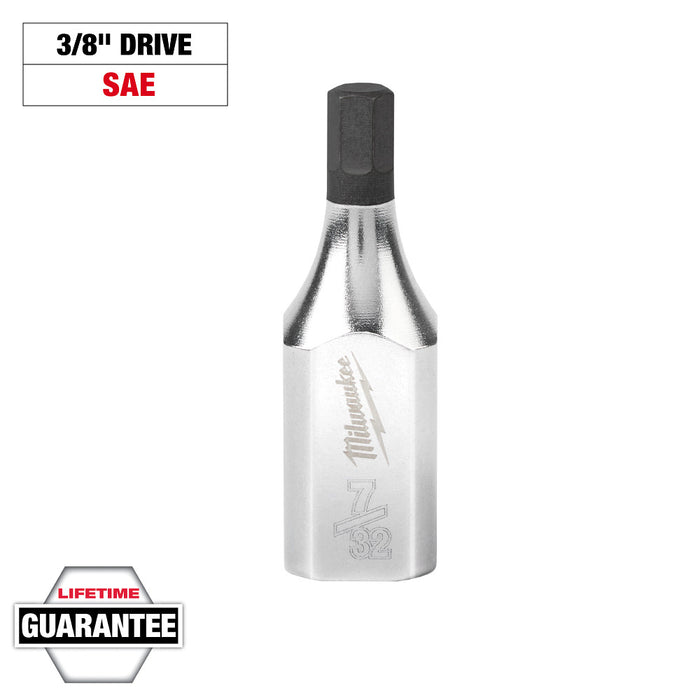 MILWAUKEE 3/8" Drive Hex Bit Sockets - SAE