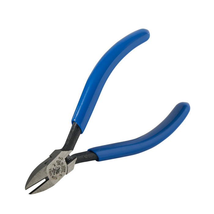 KLEIN TOOLS 4" Spring Loaded Tapered Nose Diagonal Cutting Electronics Pliers