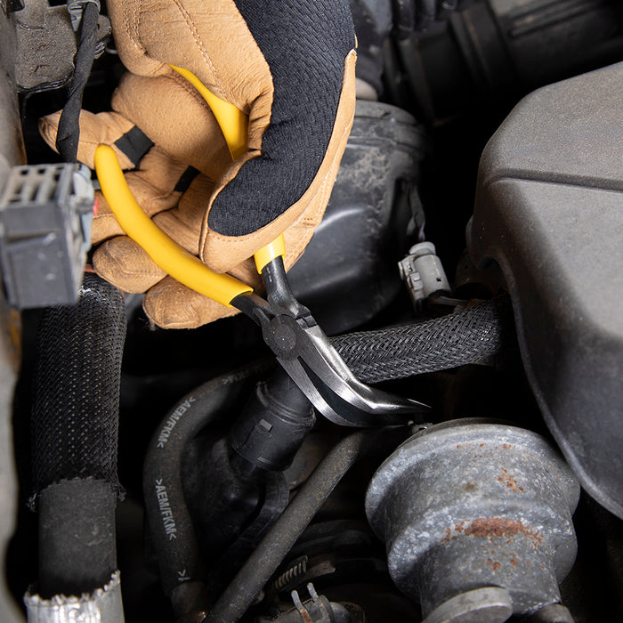 KLEIN TOOLS 6-1/2" Curved Long Needle Nose Pliers