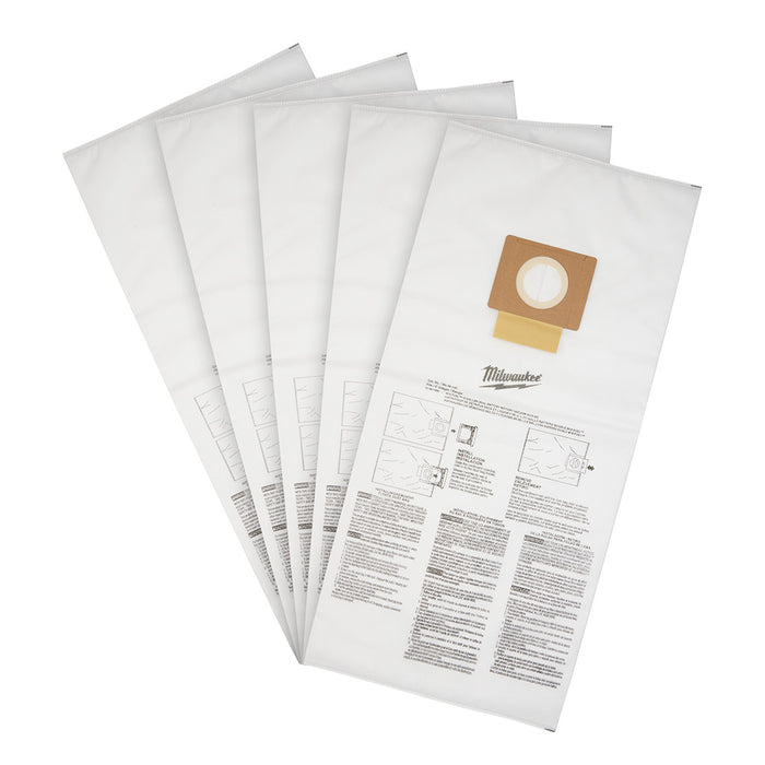 Bolsas para polvo de forro polar de 12 galones MILWAUKEE (PAQUETE DE 5)