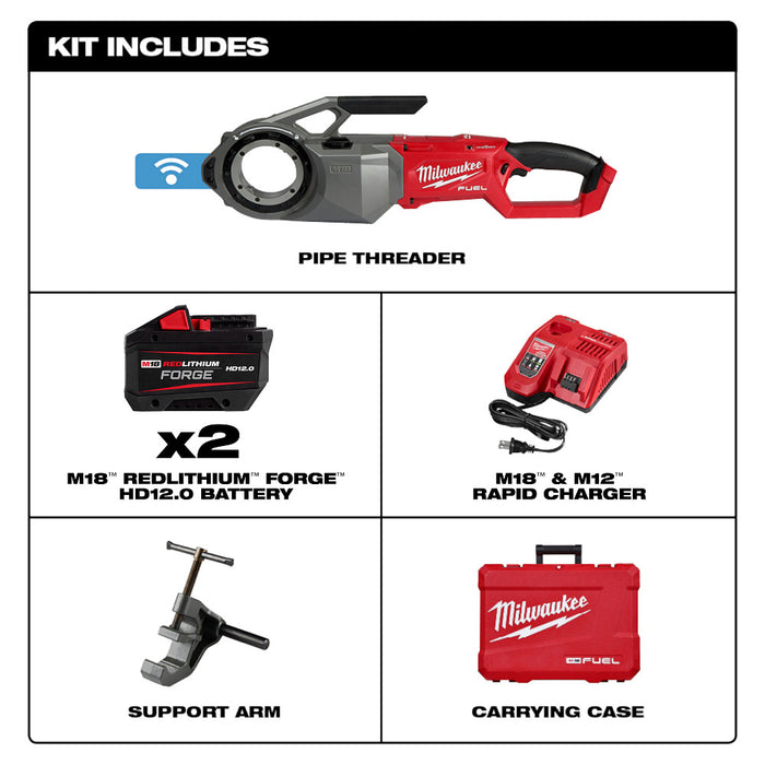 MILWAUKEE M18 FUEL Pipe Threader w/ ONE-KEY Kit