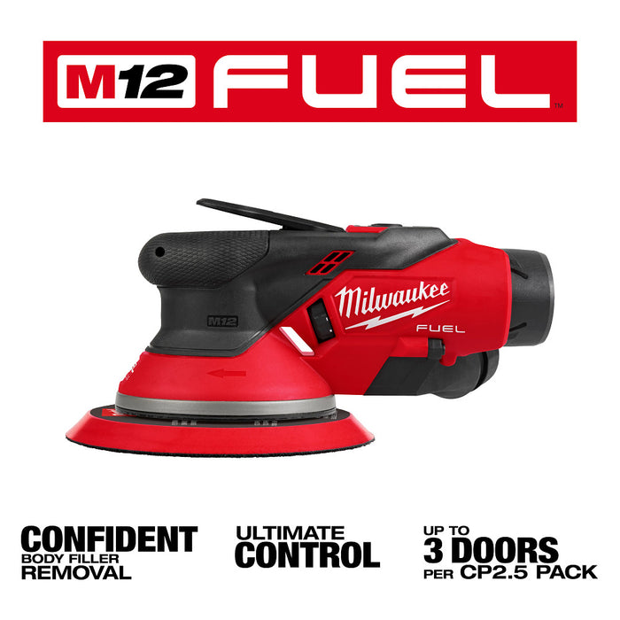 MILWAUKEE M12 FUEL™ 6" (3/16") Random Orbital Sander Kit