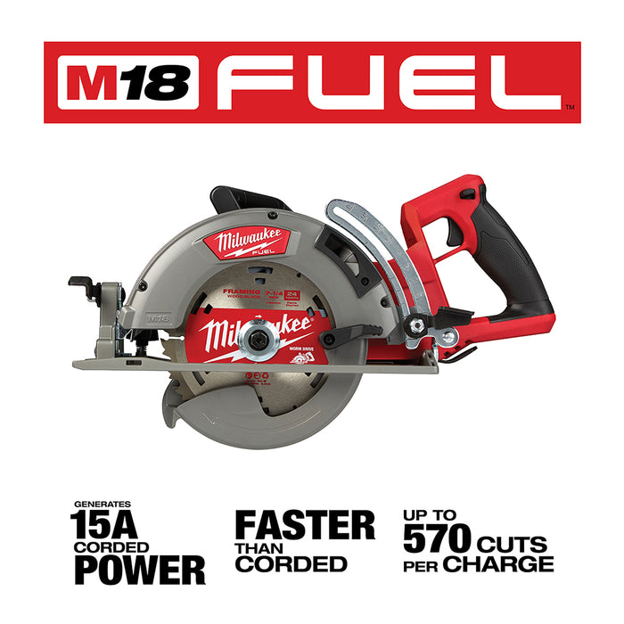 Sierra circular MILWAUKEE M18 FUEL™ con mango trasero de 7-1/4" (solo herramienta)