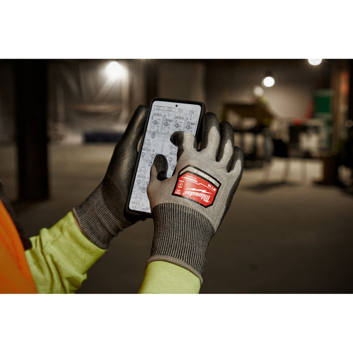 MILWAUKEE Cut Level 4 High-Dexterity Polyurethane Dipped Gloves