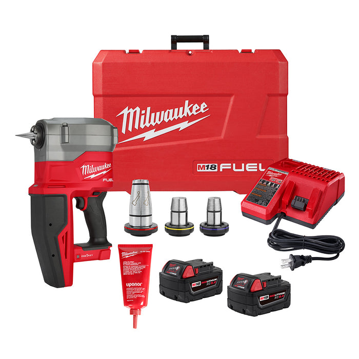 MILWAUKEE M18 FUEL™ Kit expansor ProPEX® de 2" con ONE-KEY™ con kit de cabezales expansores de 1 1/4"-2"