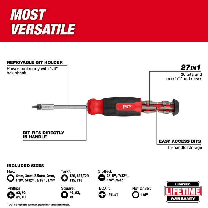 MILWAUKEE 27-IN-1 Multi-Bit Screwdriver