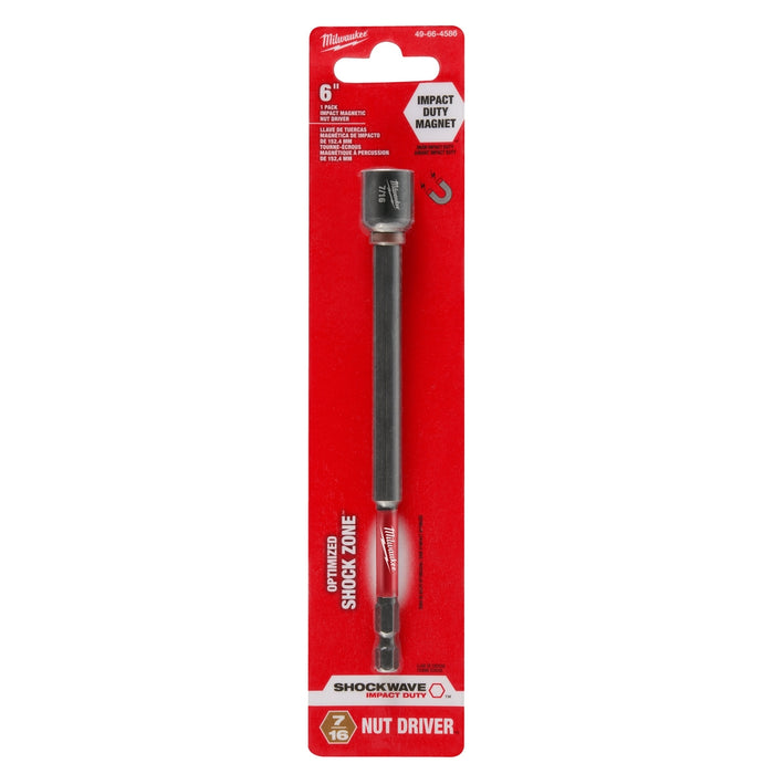 MILWAUKEE SHOCKWAVE IMPACT DUTY™ 6" Magnetic Nut Drivers