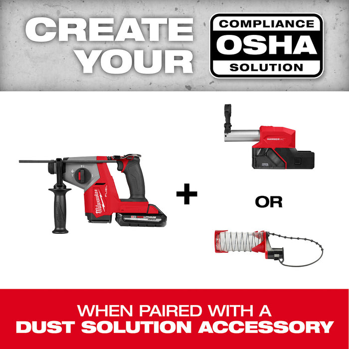M18 FUEL™ 5/8" SDS Plus Rotary Hammer w/ Dust Extractor Kit 2908-22DE