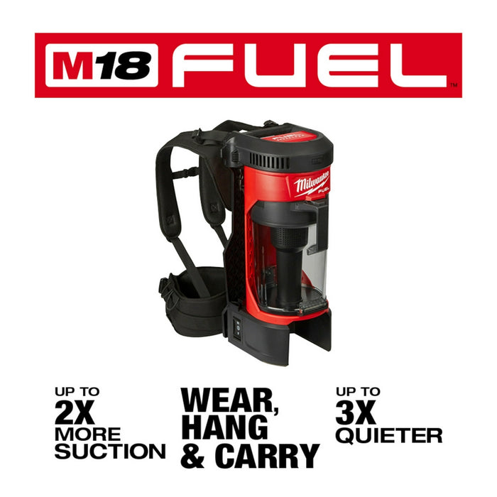 Aspiradora de mochila 3 en 1 MILWAUKEE M18 FUEL™ (solo herramienta)