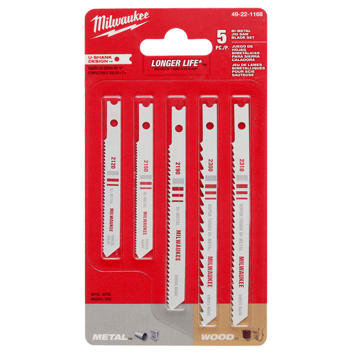 Milwaukee Tools 5 Pc. Jig Saw Blade Assortment 49-22-1168