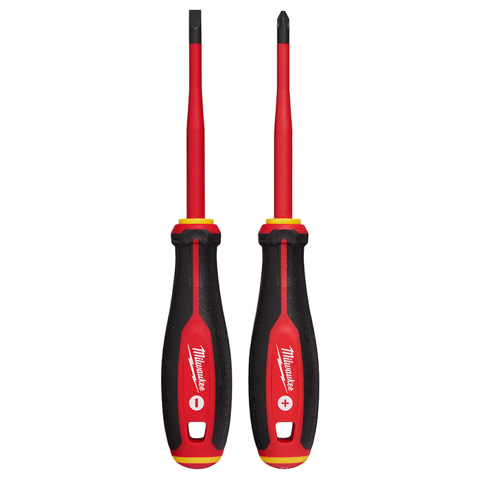 MILWAUKEE 2 PC. 1000V Insulated Slim Tip Screwdriver Set