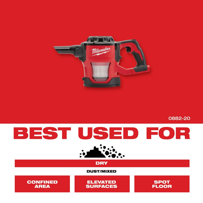 MILWAUKEE M18™ Compact Vacuum (Tool Only)