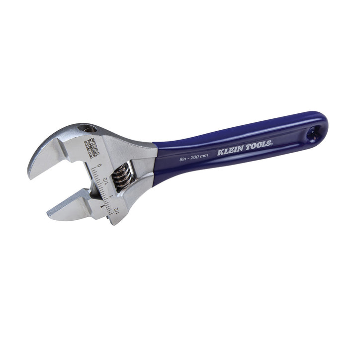 KLEIN TOOLS 8" Slim-Jaw Adjustable Wrench