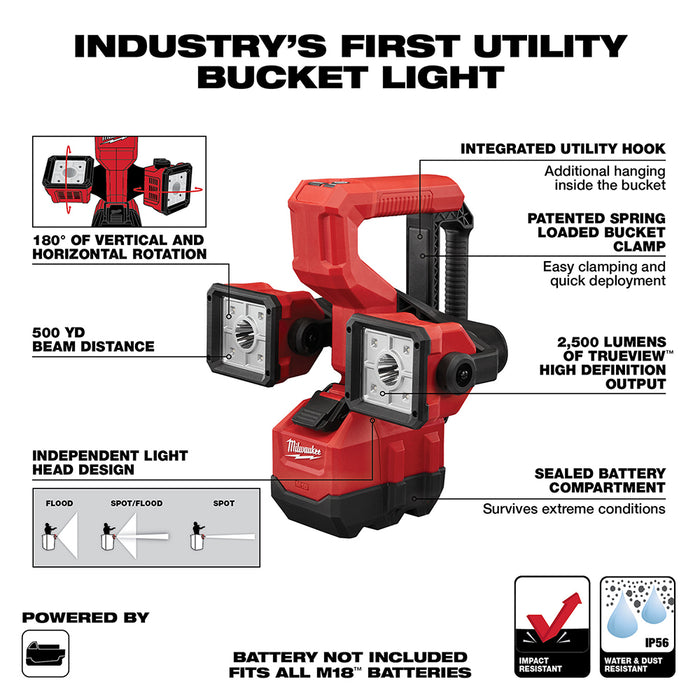 MILWAUKEE M18™ Utility Bucket Light (Light Only)