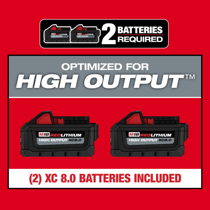 Kit de recortadora de hilo con batería dual MILWAUKEE M18 FUEL™ de 17"