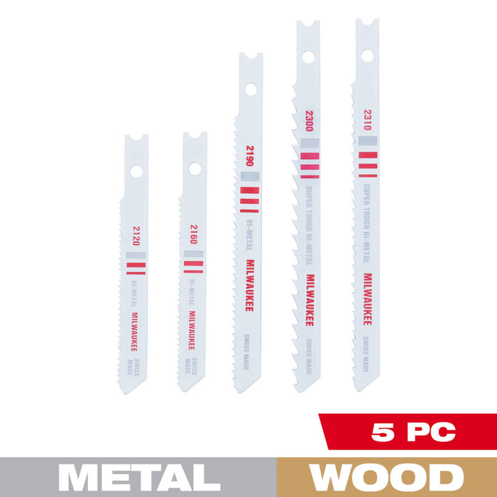 Milwaukee Tools 5 Pc. Jig Saw Blade Assortment 49-22-1168