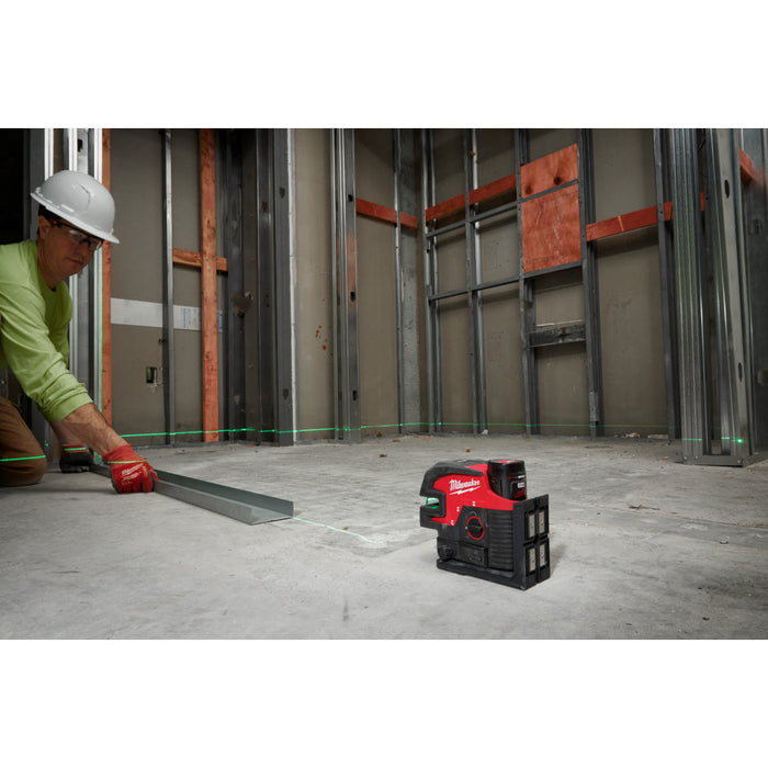Kit láser de 4 puntos y líneas cruzadas verdes MILWAUKEE M12™