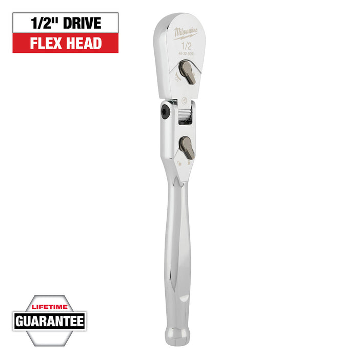 MILWAUKEE 1/2" Drive 11" Flex Head Ratchet
