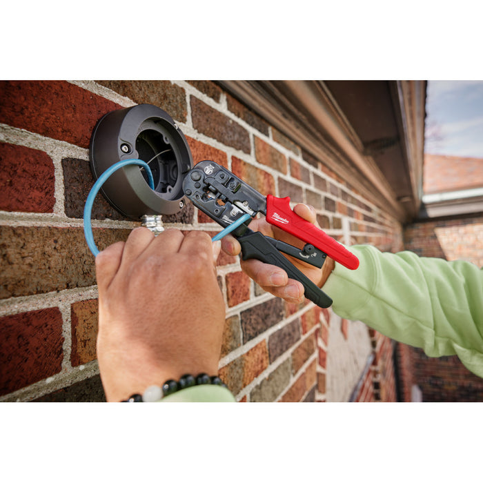 MILWAUKEE Ratcheting Pass-Through Crimper & Stripper