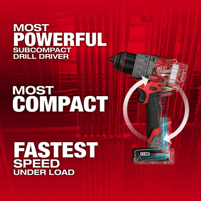 MILWAUKEE M12 FUEL™ 1/2" Drill/Driver Kit + FREE 48-11-2425 Battery Q4