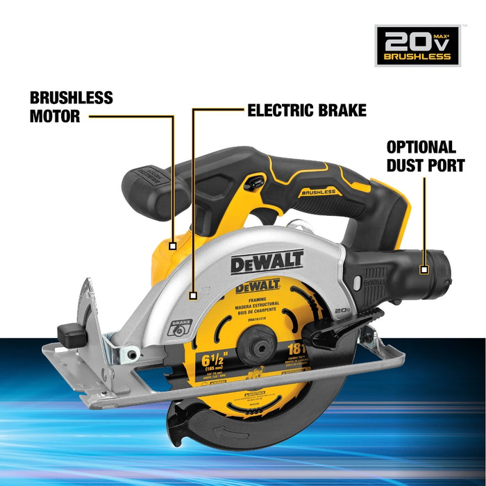 DeWalt DCK239E2 20V MAX Brushless Cordless Circular Saw & Drill Combo Kit with POWERSTACK Batteries 1 Question, 1 Answer or Be the first to write a review