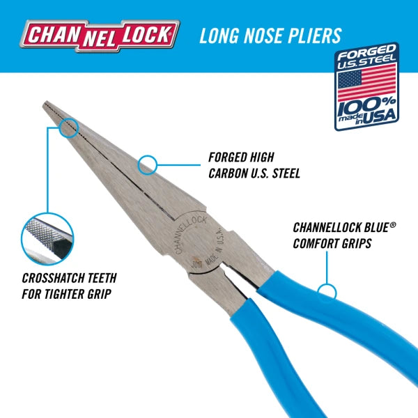 CHANNELLOCK 8" Long Nose Plier