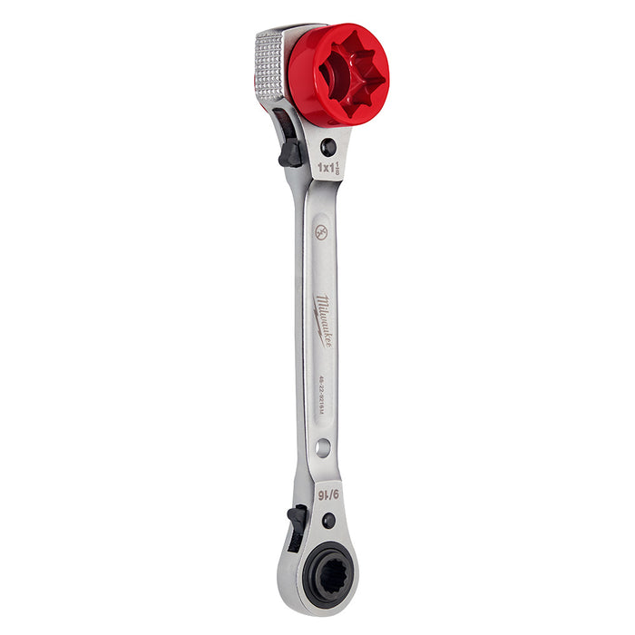 MILWAUKEE Lineman's 5 IN 1 Ratcheting Wrench w/ Milled Strike Face Q4