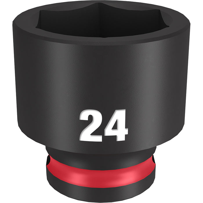MILWAUKEE SHOCKWAVE Impact Duty 3/8" Drive 24MM Dado estándar de 6 puntos