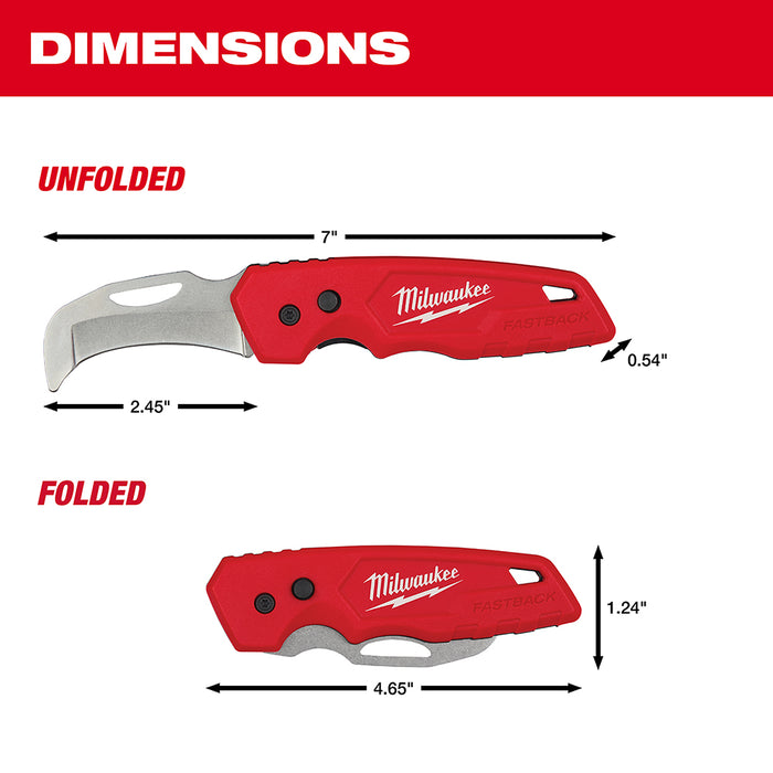 Milwaukee Tools Blunt Hawkbill Folding Knife 48-22-1526