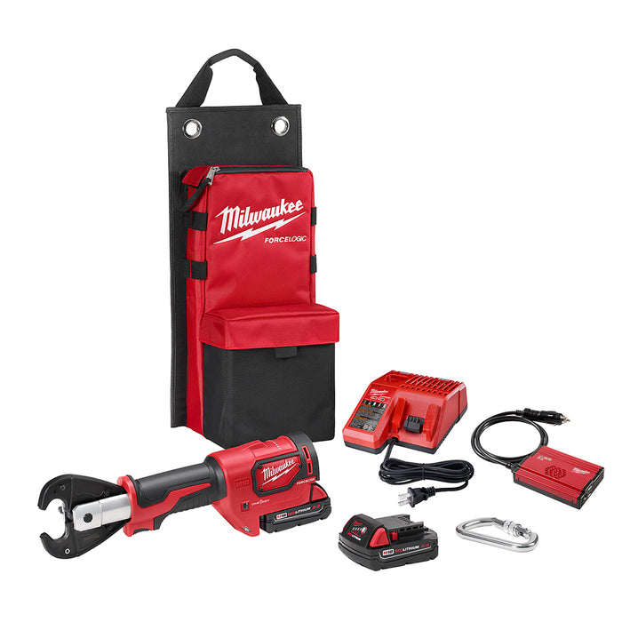 MILWAUKEE M18 FORCE LOGIC 6T Crimper Kit w/ D3 Grooves "Snub Nose"