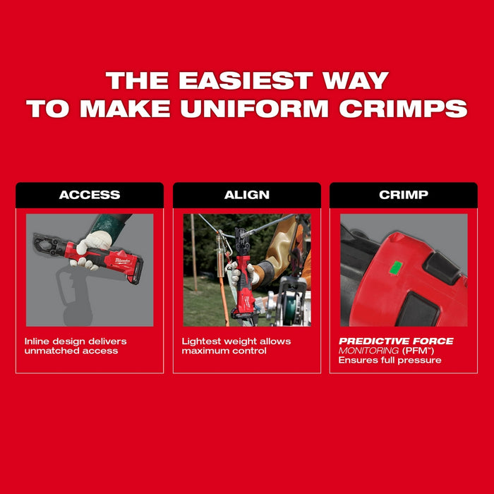 MILWAUKEE M18 FORCE LOGIC 6T Latched Linear Utility Crimper Kit