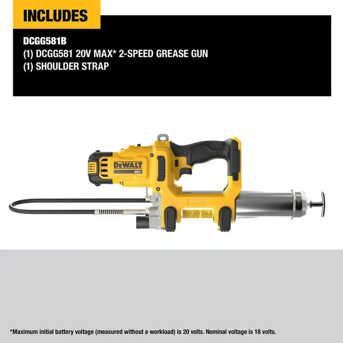 DEWALT 20V MAX 2-Speed Grease Gun (Bare Tool)