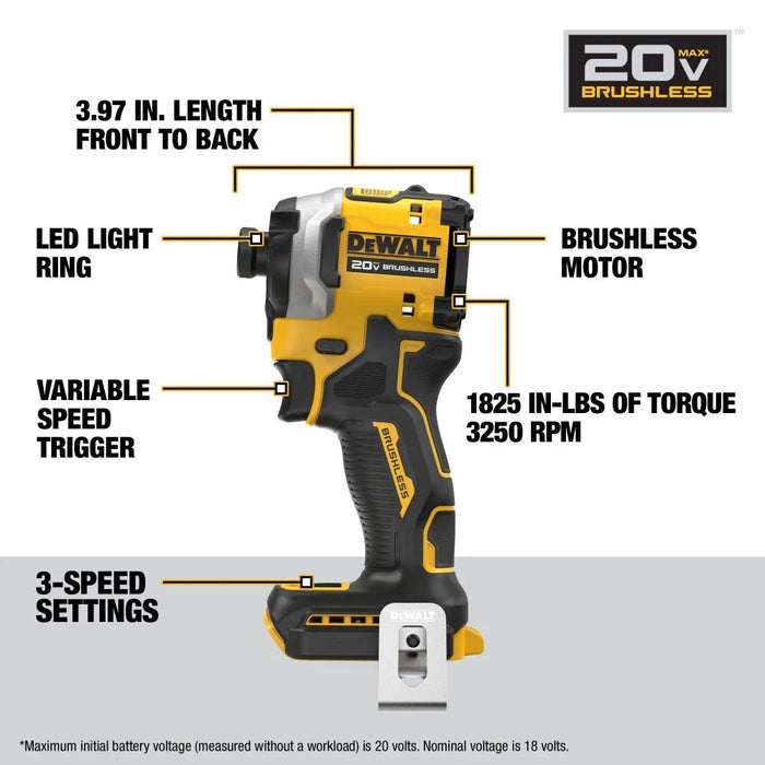 DEWALT 20V MAX 2-Tool Hammer Drill and Impact Combo Kit DCK200D1P1