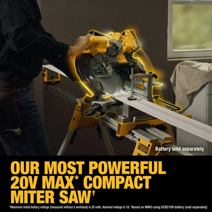 DEWALT 20V MAX XR 10 Inch Double Bevel Fixed Miter Saw (Bare Tool) DCS714B