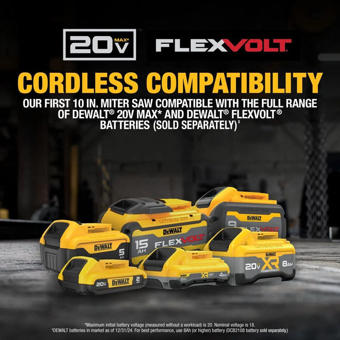 DEWALT 20V MAX XR 10 Inch Double Bevel Fixed Miter Saw (Bare Tool) DCS714B