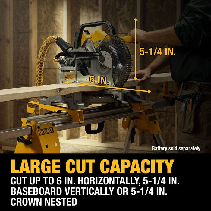 DEWALT 20V MAX XR 10 Inch Double Bevel Fixed Miter Saw (Bare Tool) DCS714B