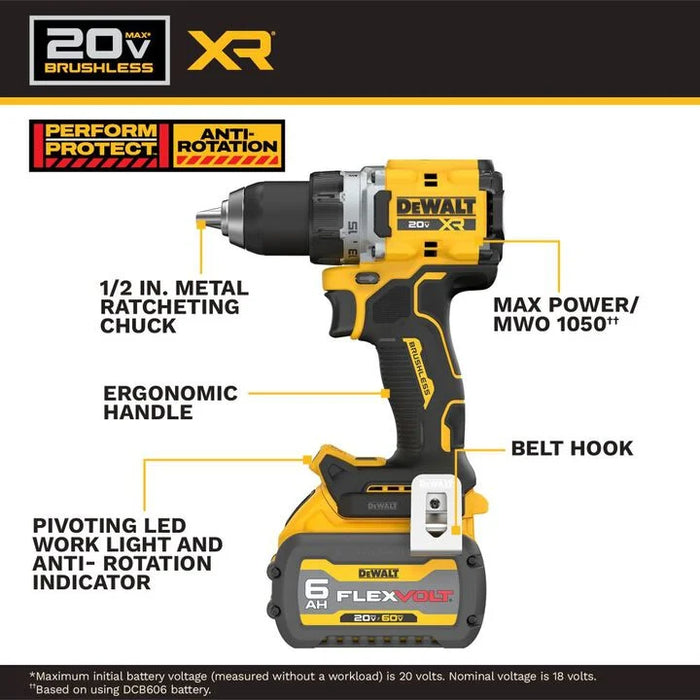 DEWALT 20V MAX XR 1/2 Inch Drill Driver Kit