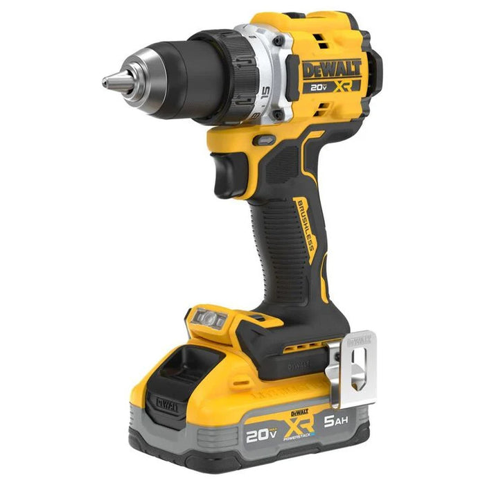 DEWALT 20V MAX XR 1/2 Inch Drill Driver Kit with 5 Ah POWERSTACK