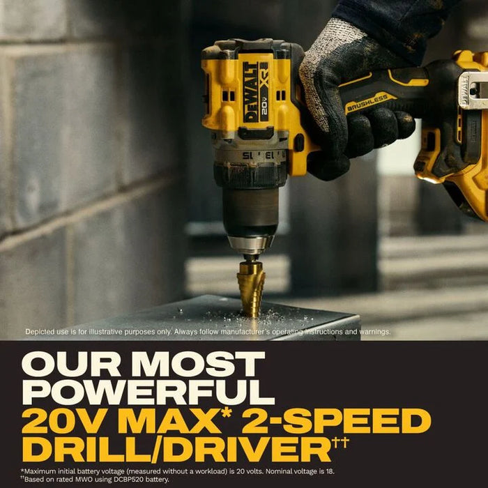 DEWALT 20V MAX XR 1/2 Inch Drill Driver Kit with 5 Ah POWERSTACK