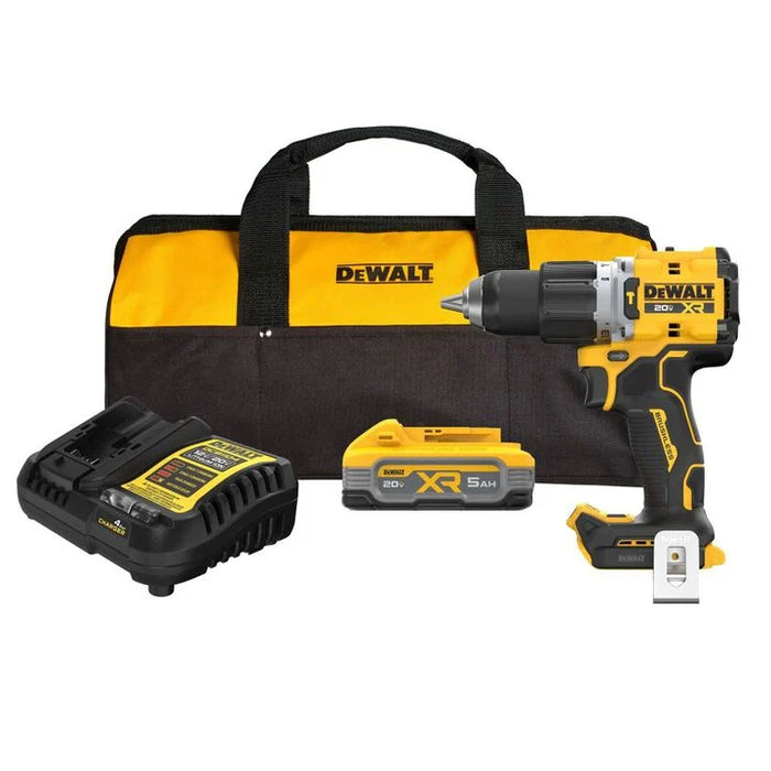 DEWALT 20V MAX XR 1/2 Inch Hammer Drill 5 Ah Kit