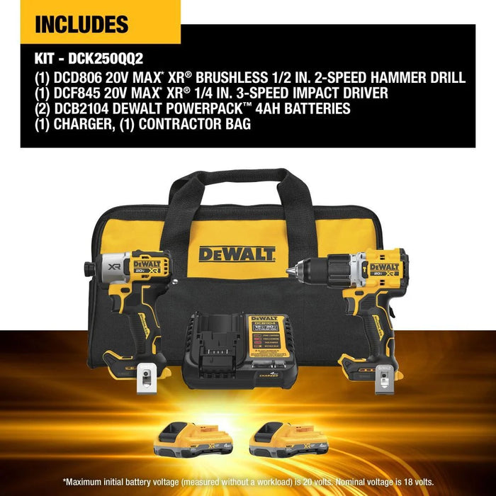 Kit combinado de 2 herramientas DEWALT 20V MAX*